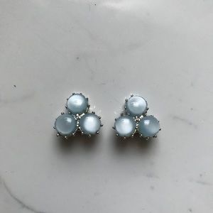 Vintage Coro Blue Tri-Stone Clip On Earrings